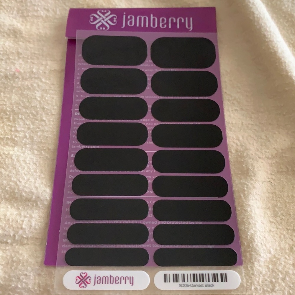 Solid Black Nail Wraps